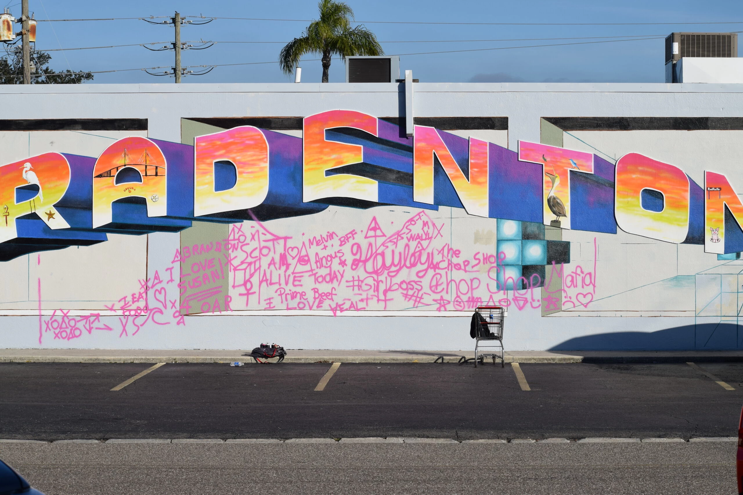 the Bradenton Mural in it starting stages