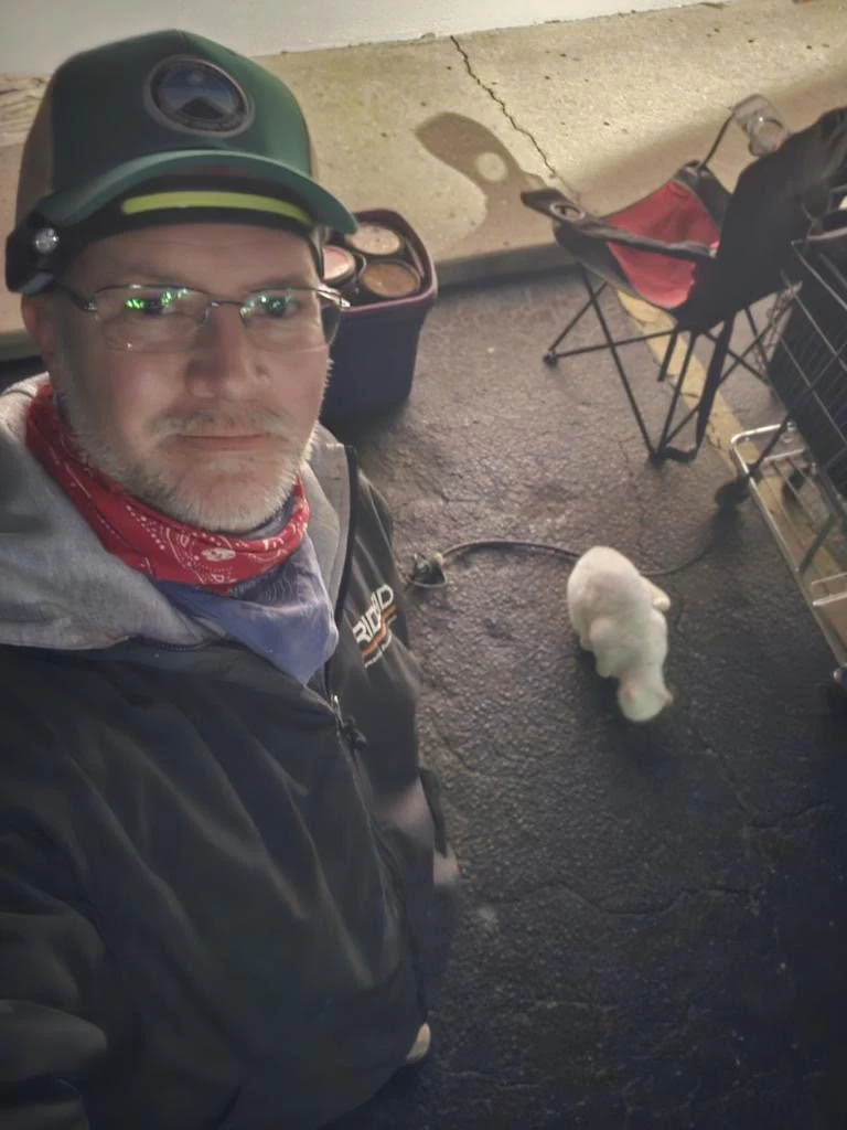 we had a ghostly white cat visit us and hang out that night